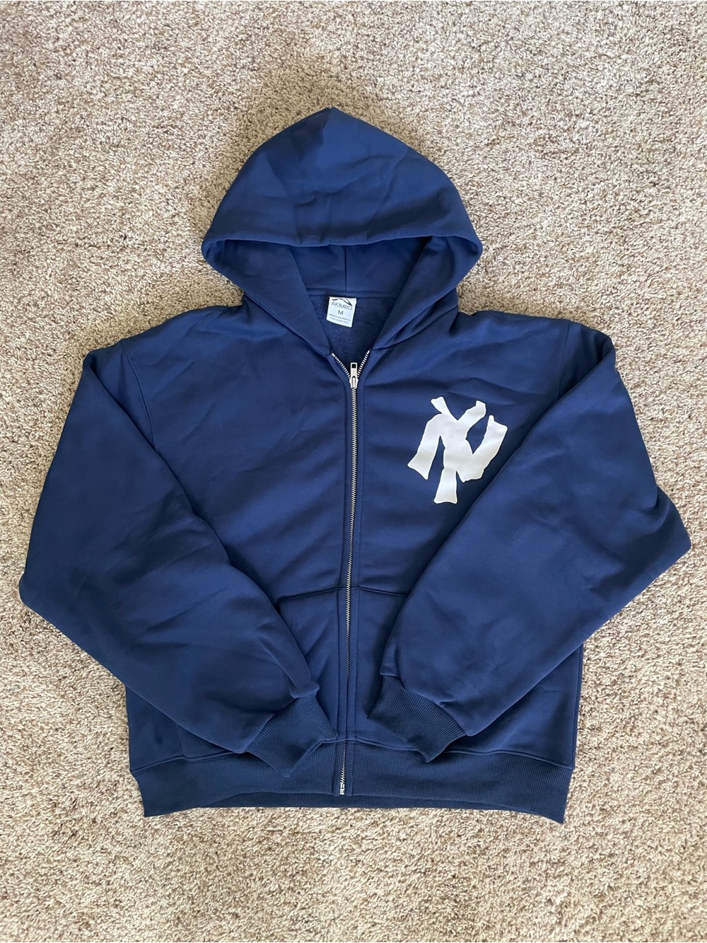 Akimbo Navy Hooded Zip Jacket